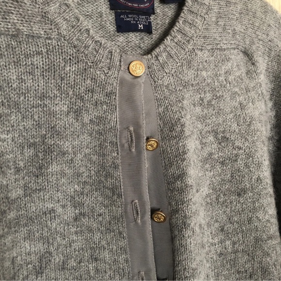 Allen Solly Womens Long Sleeve Button Front Wool Sweater Gray Size Medium - Picture 4 of 8